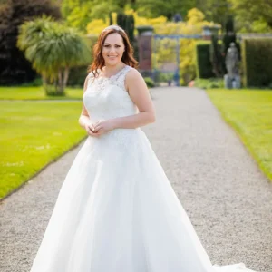 Confetti and Curves Bridal Girl Standing on Path