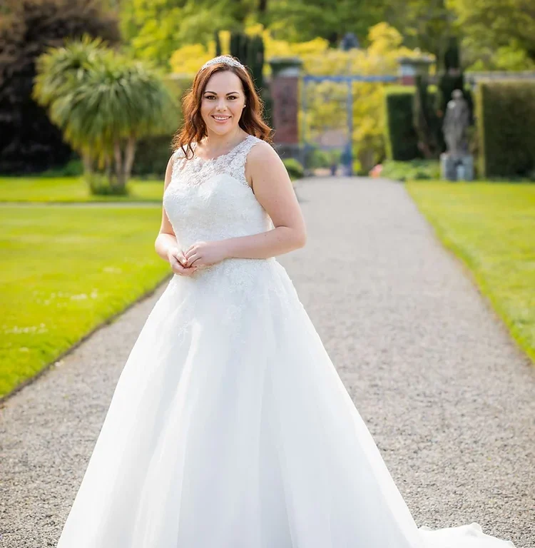 Confetti and Curves Bridal Girl Standing on Path