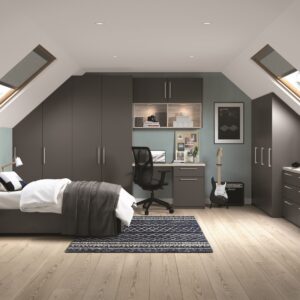 The Kitchen & Bedroom Studio - Elise in Charcoal Bedroom